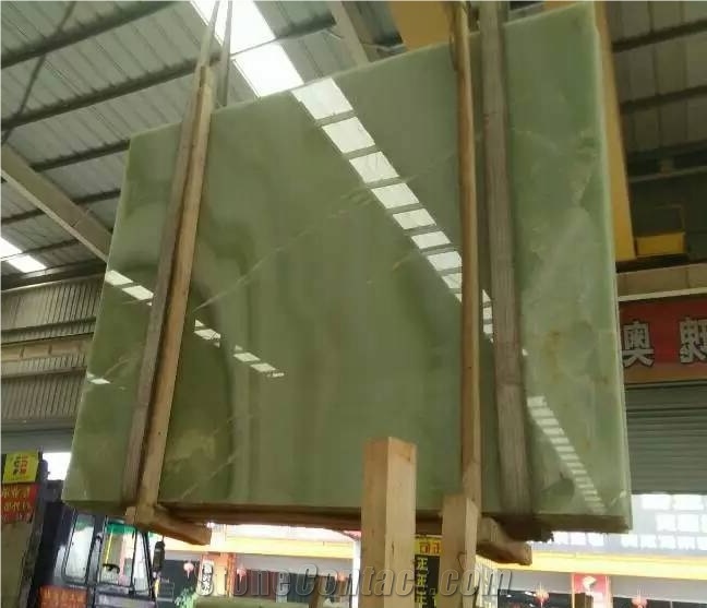 New Polished Green Onyx Slabs & Owner Quarry & Wholesaler