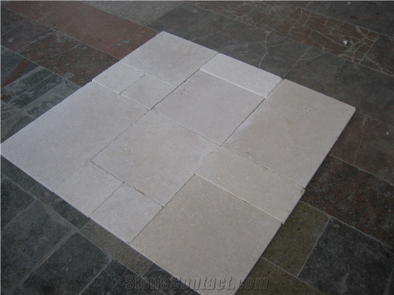 Sinai Pearl Limestone Pattern Tumbled, Beige Limestone Tiles