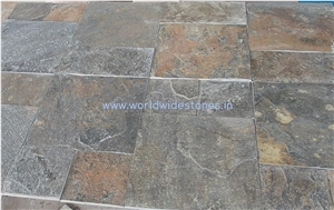 Indian Slates Tiles & Slabs, Red, Grey Slate Wall Covering