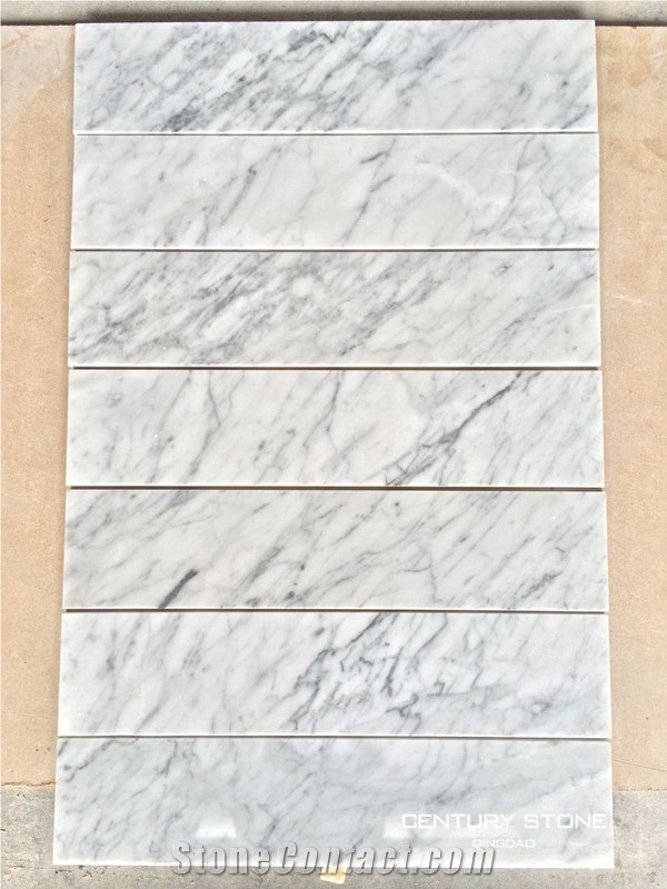 4"X18" Italy Carrara Marble Tile