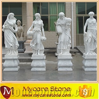 Garden Four Seasons Marble Statue, Hunan Marble Four Seasons Sculpture