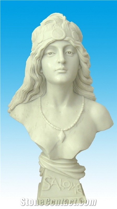 Bust Sb-003, White Marble Sculpture & Statue