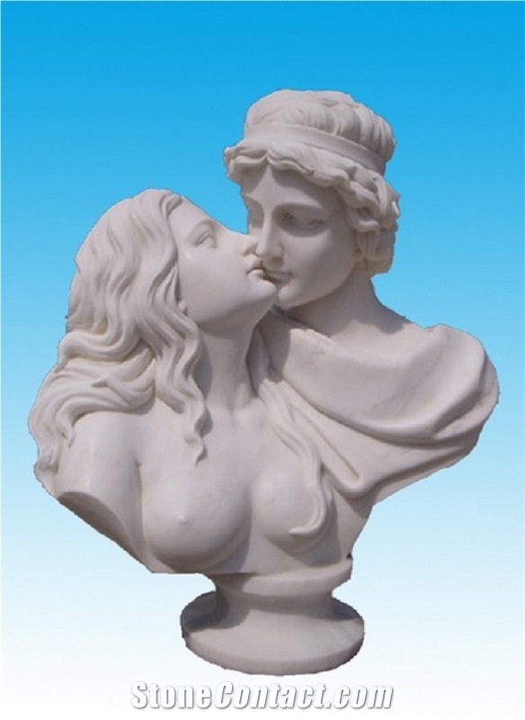 Bust Sb-005, White Marble Sculpture & Statue