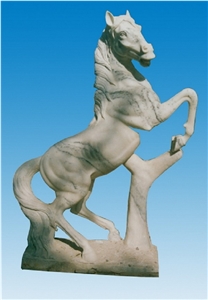 Stone Animal Horse Beijing White, White Marble Sculpture & Statue