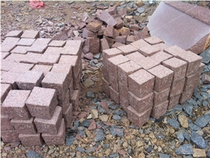 Yellow Binh Dinh Granite Cube Stone, Cobble Stone