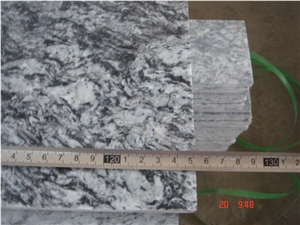 China Granite Sea Wave White Flower , China Spary White Granite Wall Covering, G4418 Tiles, Cut to Size,Spary White Skirting Line, Price 16usd-18usd