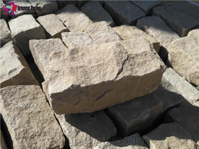 Beige Sandstone Cubes,Beige Sandstone Pavers,Beige Sandstone Cobble Stone,Beige Sandstone Paving Sets