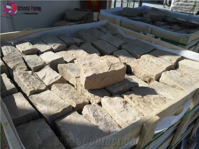 Beige Sandstone Pavers,Beige Sandstone Cubes,Beige Sandstone Paving Sets,Beige Sandstone Cobble Stone
