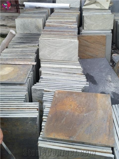 Chinese Rusty Slate Flooring Tiles, Slate Tiles, Slate Flooring, Slate Floor Tile on Sale, Rusty Slate Slabs & Tiles