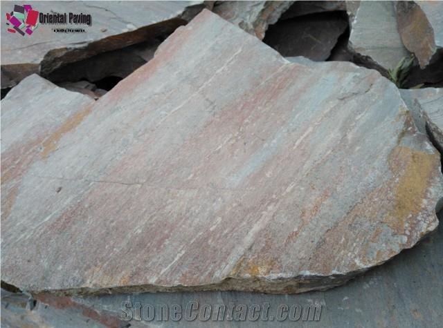 Flagstone for Paving, Quartzite Flagstone,China Beige Quartzite Flagstone