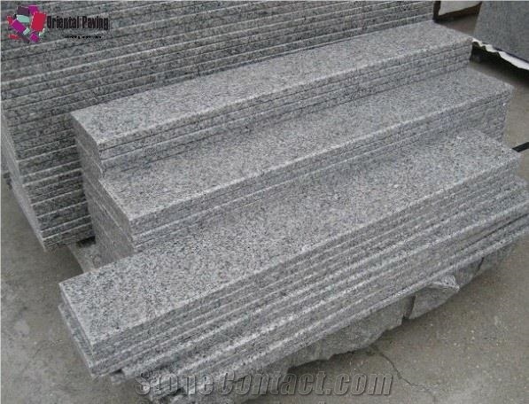 Granite Stairs and Steps, Granite Honed Steps & Risers, G654 Padang Black Granite Stairs & Steps