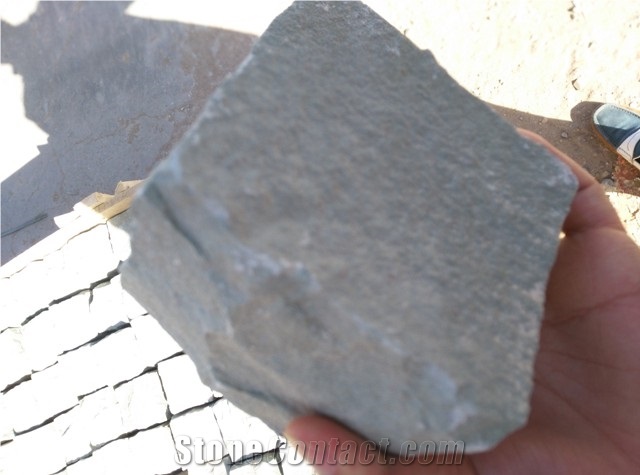 Grey Sandstone,Pavings Cube,Sandstone Cobbles,Paving Sets, Natural Sandstone Pavers