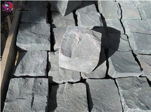 Paving Grey Cube Stone, Cube Sandstone, China Grey Sandstone, Cobble Sandstone for Paving