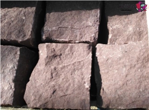 Red Cueb Sandstone for Landscaping, Paving Sets, with Good Quality for Paving, Sandstone Cobbles, China Red Sandstone Paving Sets