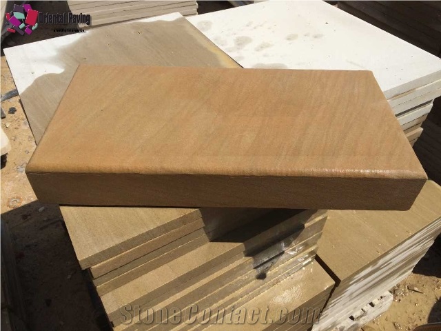 Yellow Sandstone Tiles Flooring , Risers and Steps