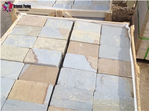York Sandstone Tiles,Double Color Sandstone,York Paving Stone,Paving Sets