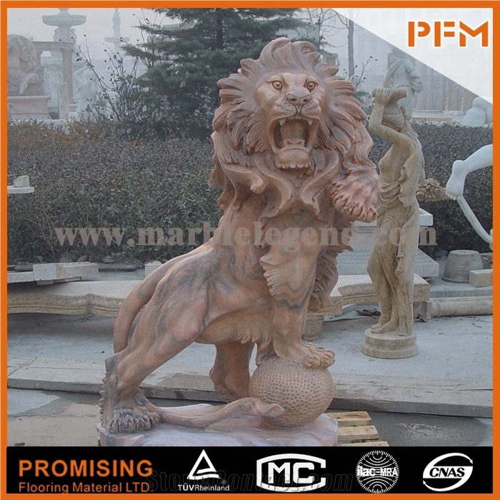 1.5m Sunset Red Marble Marble Sculptured Statue /Western/European Customized Figure Human/Animal/ Hand Carving/For Outdoor/Garden