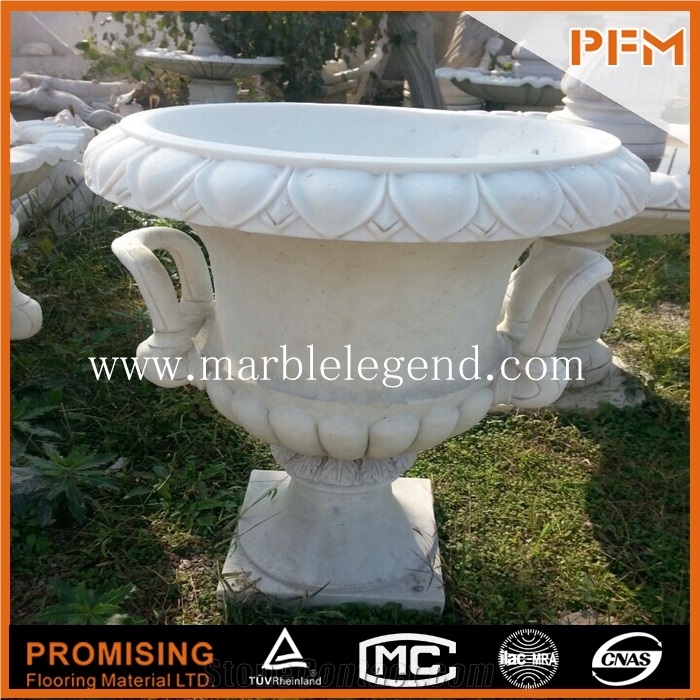 Antique New Product Garden Ornament Marble Coffee Cup Flower Pot
