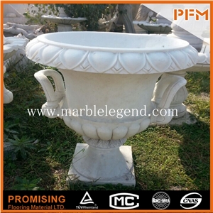 Antique New Product Garden Ornament Marble Coffee Cup Flower Pot