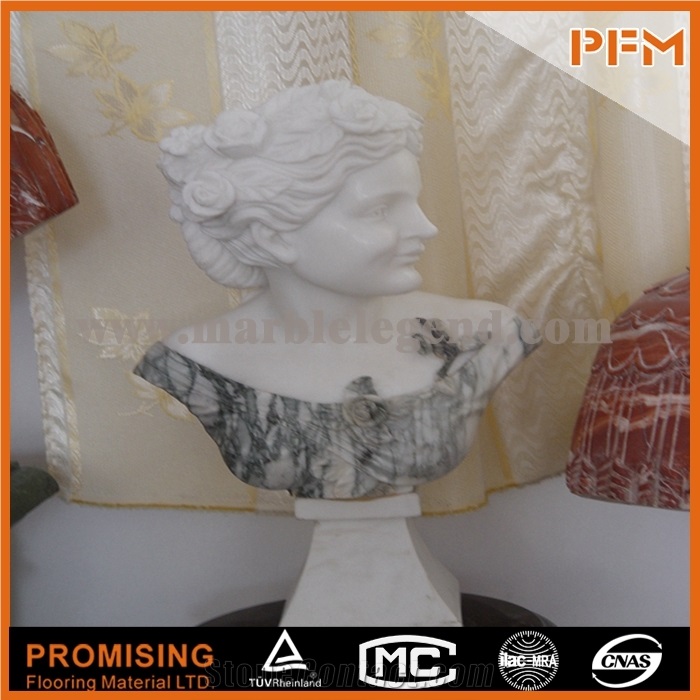 Arabescato Corchia Marble Hot New Handmade Famous Artist Bust Statue