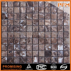 Beautiful Square Brown Marble Mosaic for Wall Decoration 15x15mm