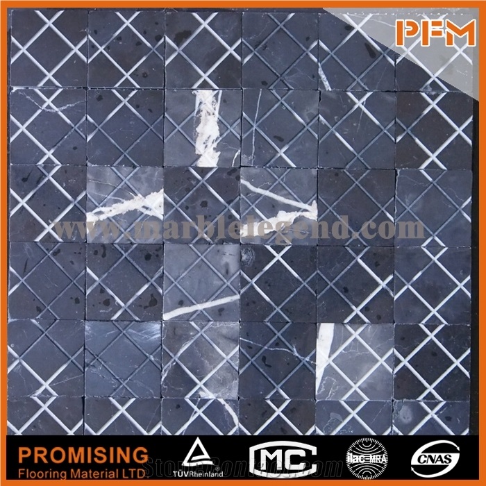 Bedroom Wall Backsplash Tile Resin and Metal Mix Stone Mosaic