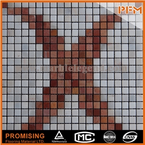 Beige Color Crystal Marble Mosaic Mix Stone Mosaic,A Low Profile Floor Tile, Wall Brick Gray Stone Mosaic