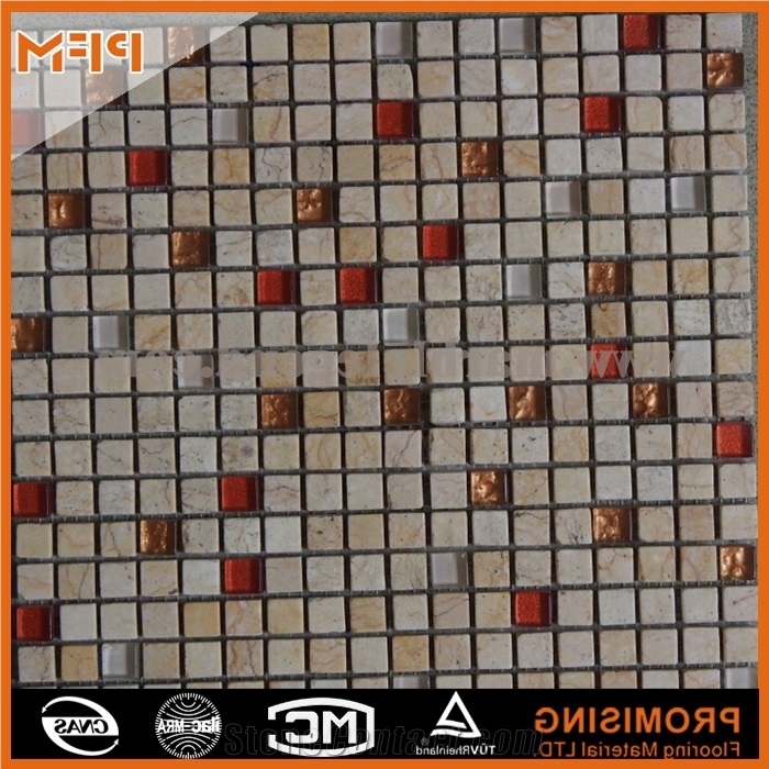 Beige Travertine + Slate Factory Direct Natural Stone Mosaic