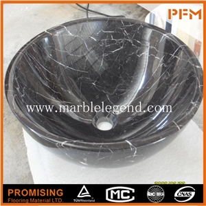 Black Marble Basin from China,Hi-Quality Beautiful Black Marble Wash Basin for Bathroom