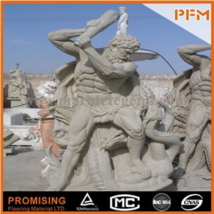 Buff Sandstone Outdoor Figure Statue,Human Sculpture