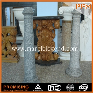 Carved White Marble Columns,Marble Sculpture Column,Decorative Stone Pillar