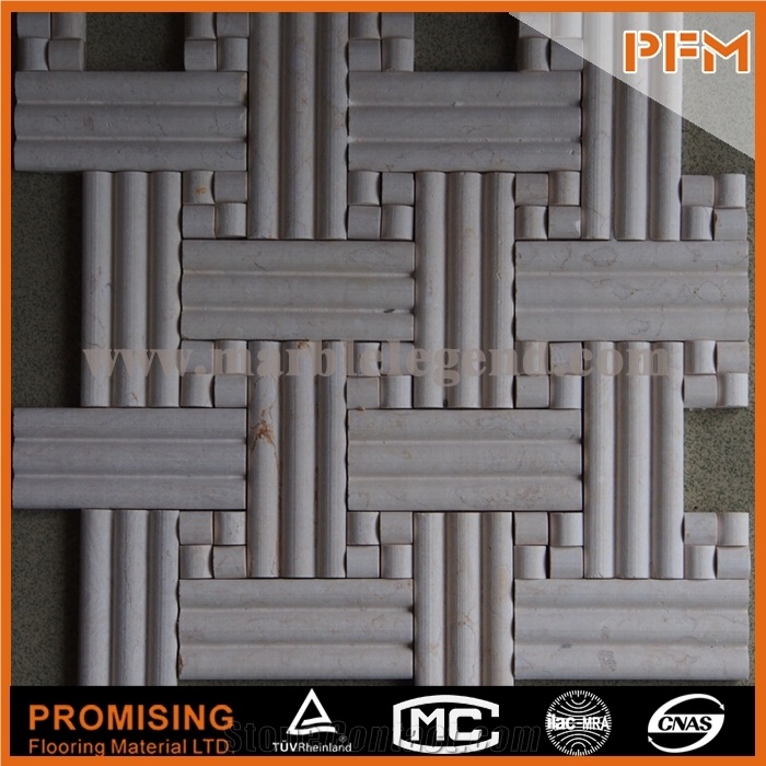 Cheap Price Stone Mosaic Tile with Mesh-Back in Various Shape