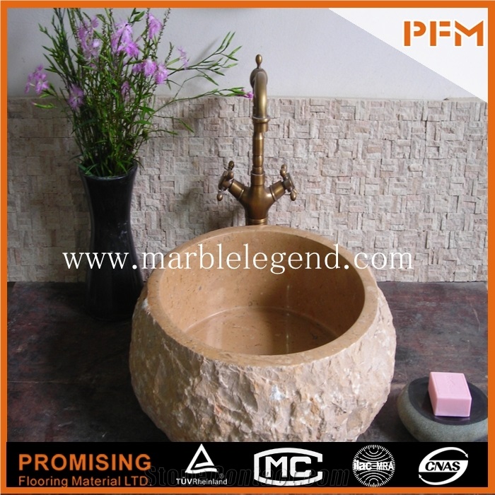 China Black Marble Bathroom Sinks, Natural Stone Sink, Stone Basin, Modern Bathroom Outdoor Natural Stone Sink