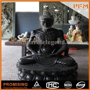 China Black Marble Sculptured Statue, Western & European Customized Figure Human & Animal, Hand Carving for Outdoor & Garden