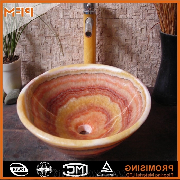 China Exquisite Top Selling Wholesale Antique Hand Art China Honey Onyx Wash Basin