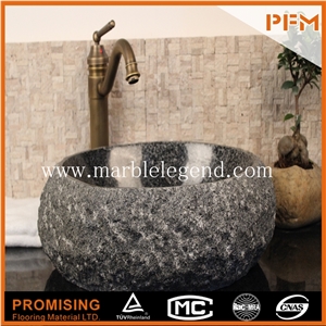 China Manufacture Handcarved Stone Yellow Onyx Sinks, Square Granite Stone Bathroom Sink