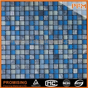 China Mixed Glass Multicolor Kitchenroom 4mm Thickness Crystal and Frosted Glass Mix Stone Mosaic for Wall Black