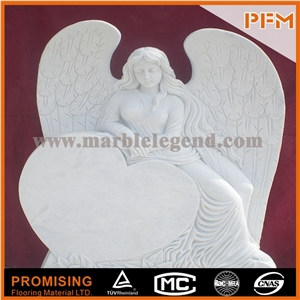 China White Angel Marble & Hunan White Marble Sculptured Statue, Western & European Customized Figure Human & Animal, Hand Carving for Outdoor & Garden