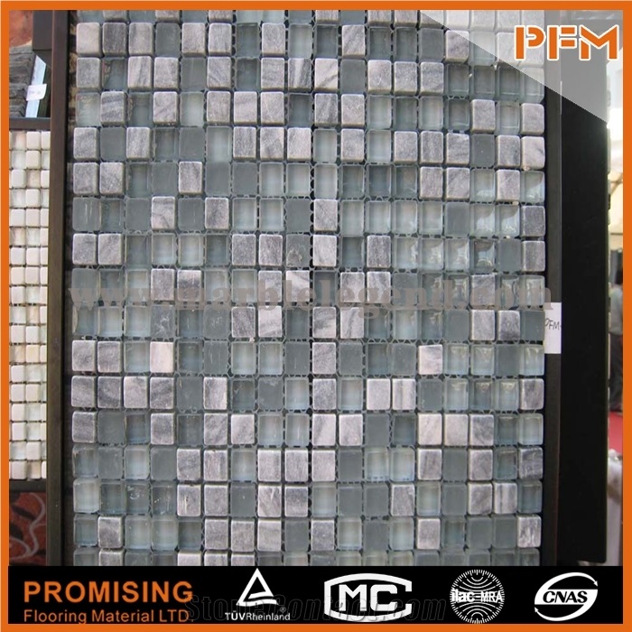 China Wholesale Trustworthy China Supplier Golden Select Glass and Stone Mosaic Wall Tiles