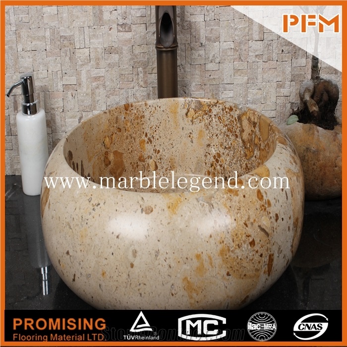 China Yellow Onyx Bathroom Stone Basin and Stone Sink,Natural Carving Yellow Marble Bathroom Wash Basin