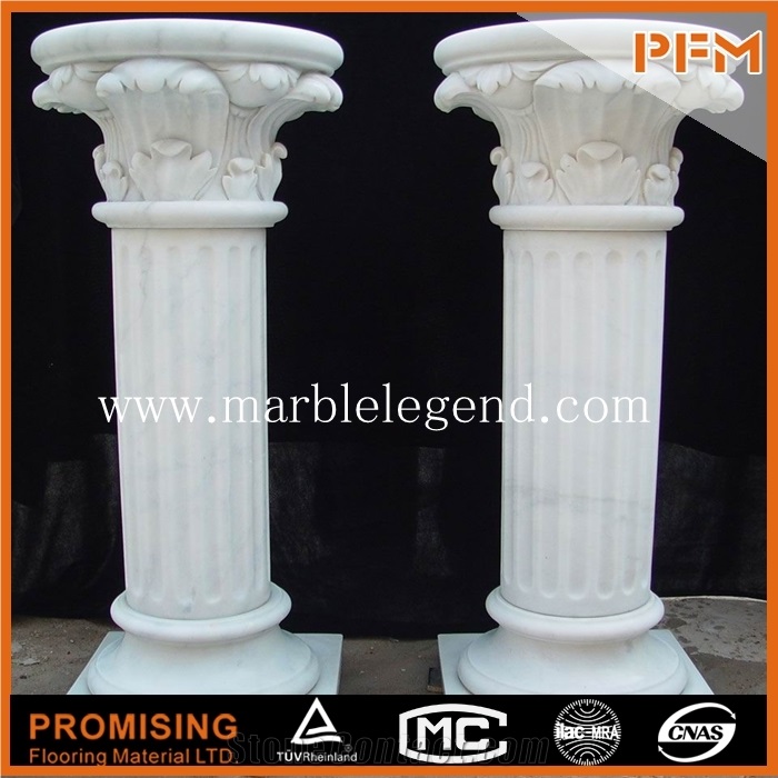 Classical Hand Carved Marble Pillar Column,Wholesale Marble Columns for Sale