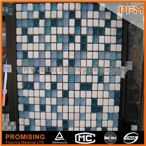 Cracked Glass and Stone Mosaic Mural Patterns Wall and Flooring Tiles Building Products Tessera Piano Brixton 11-3/4 In. X 11-3/4 In. X 8 mm Stone and Glass Mosaic