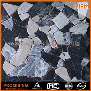 Cream-Colored Mix Dark Coffee Stone Multicolor Mosaic for Wall Tile S815-41