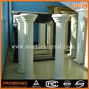 Decorative Roman Marble Flower Column,Carved Marble Column