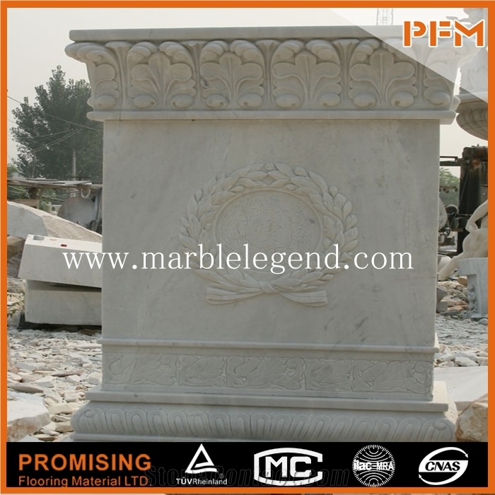 Decorative Roman Style Hand Carved Marble Wedding Pillars Columns for Sale
