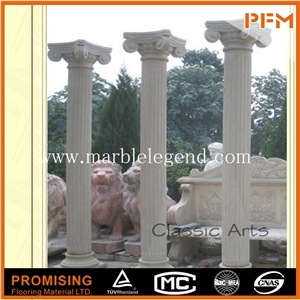 Decorative Roman Style Hand Carved Marble Wedding Pillars Columns for Sale