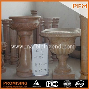 Durable and Colorful Flower Pots for Indoor and Outdoor, Brown Sandstone Flower Pots