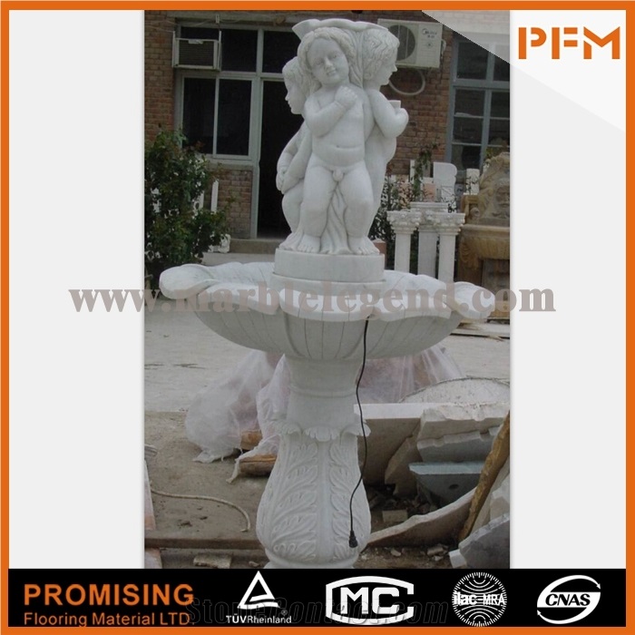 European Style China White Marble Garden Human Like Sculpture Fountain