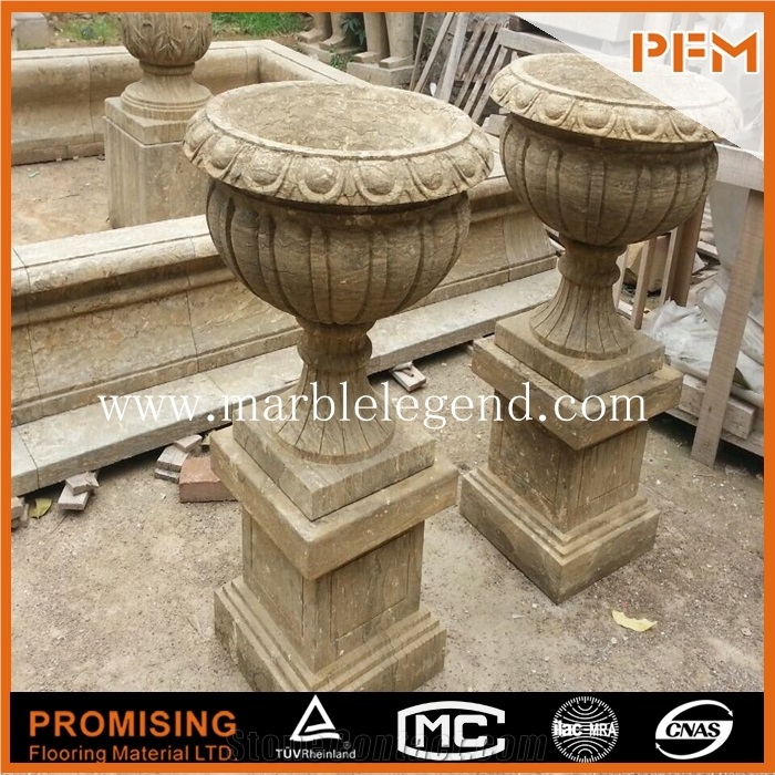 Exclusive Design Marble Flower Pot,Marble Carving Flower Pot