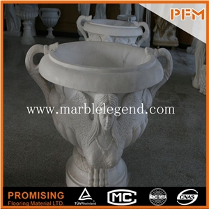 Factory Design Fashion Big Flower Pot Plant, Brown Marble Flower Pots